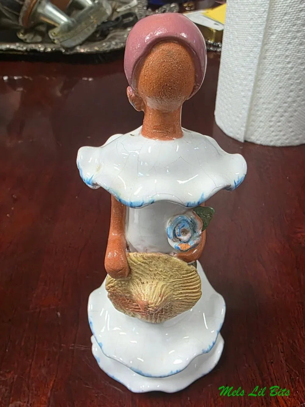 Vintage Signed Muñeca Limé Dominican Faceless Doll - Handcrafted Terracotta Folk
